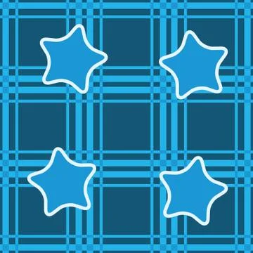 Abstract seamless background with blue stars Stock Illustration