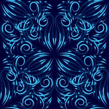 Abstract seamless background of bright ornate elements. Decorative pattern. Illustrazione stock