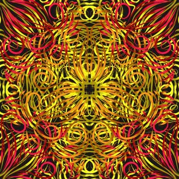 Abstract seamless background of bright ornate elements. Decorative pattern. Stockillustratie