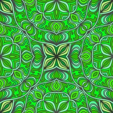 Abstract seamless background of bright ornate elements. Decorative pattern. Illustrazione stock