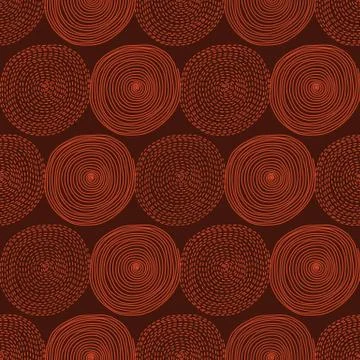 Abstract seamless background with dashed circle spirales Stock Illustration