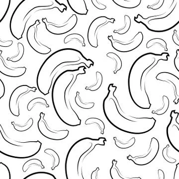 Abstract seamless background design cloth texture with banana elements. Creative Illustrazione stock