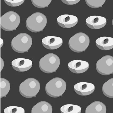 Abstract seamless background design cloth texture with abui fruit elements 库存插图
