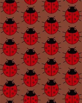 Abstract seamless background design texture with circle round lady-bird elements イラスト素材