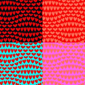 Abstract seamless background in four variations Stock Illustration
