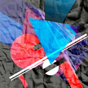 Abstract seamless background of geometric colored objects 스톡 일러스트