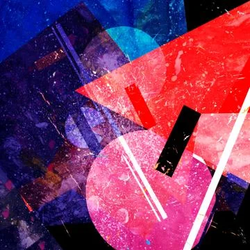 Abstract seamless background of geometric colored objects Stock Illustration