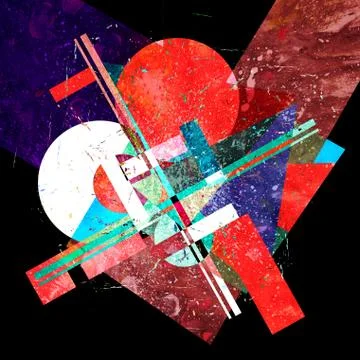 Abstract seamless background of geometric colored objects 스톡 일러스트