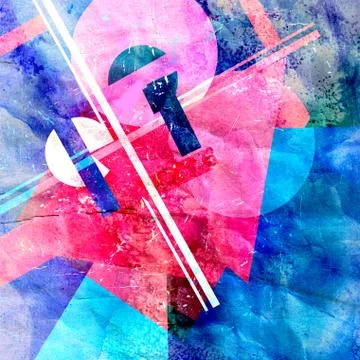 Abstract seamless background of geometric colored objects 스톡 일러스트