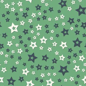 Abstract seamless background with light dark stars, seamless repeat pattern Illustrazione stock