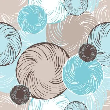 Abstract seamless background made from set of rings Stock Illustration