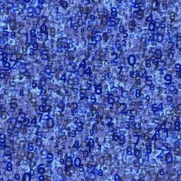 Abstract Seamless Background with Numbers. Stock Illustration