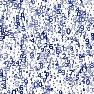 Abstract Seamless Background with Numbers. Stock Illustration