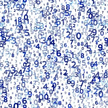 Abstract Seamless Background with Numbers. Stock Illustration
