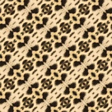 Abstract seamless background or texture based on leopard fur. Illustrazione stock