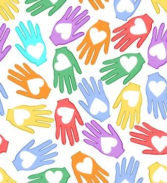 Abstract seamless background with palm Stock Illustration