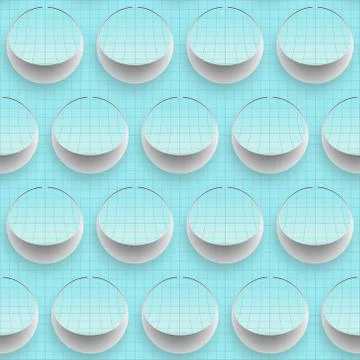 Abstract seamless background on paper cutting art. Stock Illustration