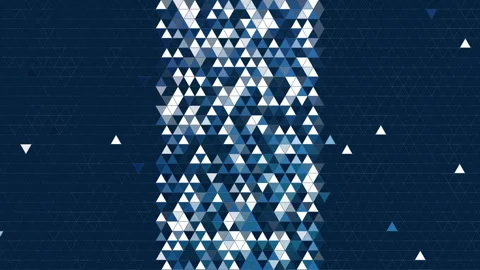 Abstract seamless background pattern of blue and cyan triangles Stock Footage 335375934