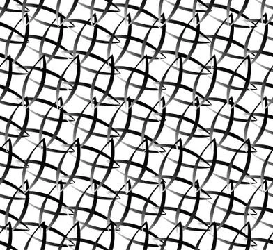 Abstract seamless background / pattern with intersecting shapes. Monochrome r Stockillustratie