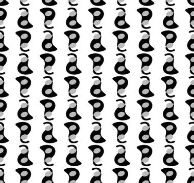 Abstract seamless background / pattern with rounded, organic shapes. Monochro イラスト素材