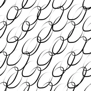 Abstract seamless background / pattern with squiggly lines. Monochrome repeat Stock Illustration