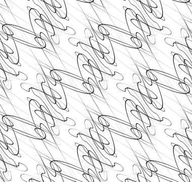 Abstract seamless background / pattern with squiggly lines. Monochrome repeat 스톡 일러스트