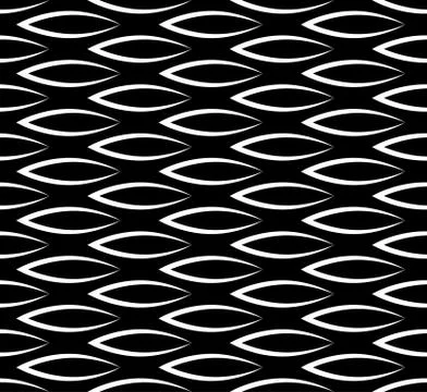 Abstract seamless background / pattern with staggered leaf, almond shapes. Mo Illustrazione stock