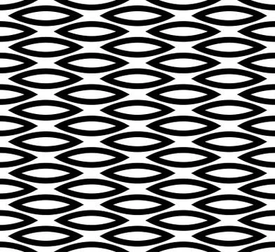 Abstract seamless background / pattern with staggered leaf, almond shapes. Mo Stock Illustration