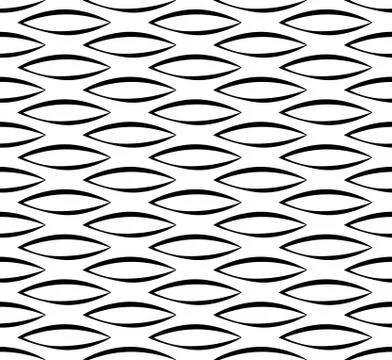 Abstract seamless background / pattern with staggered leaf, almond shapes. Mo Stock Illustration