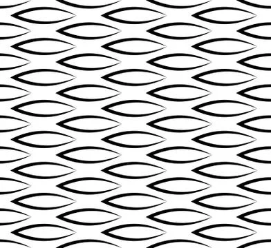 Abstract seamless background / pattern with staggered leaf, almond shapes. Mo Illustrazione stock