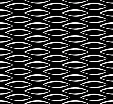 Abstract seamless background / pattern with staggered leaf, almond shapes. Mo Illustrazione stock