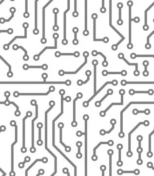 Abstract seamless background in PCB-layout style 스톡 일러스트