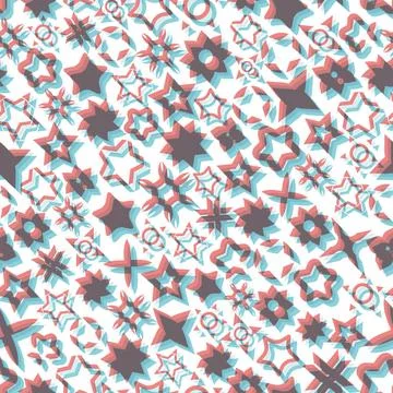 Abstract seamless background with stars. Vector illustration. Abstract sea... Foto stock