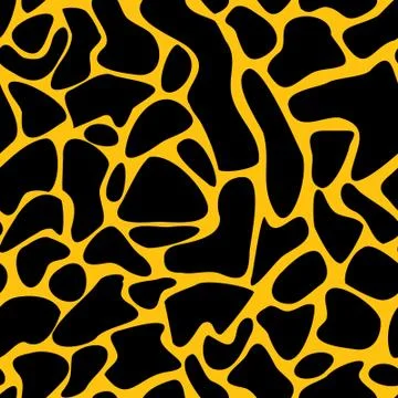 Abstract seamless background of yellow-black skin of animal Illustrazione stock