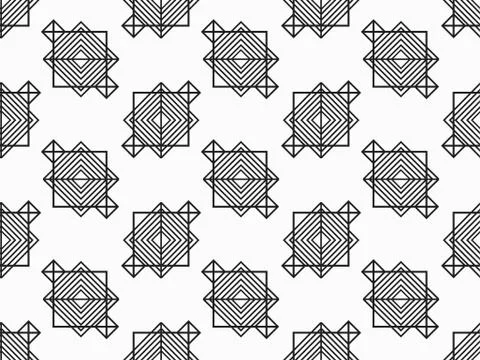 Abstract seamless black and white pattern in art deco style. Vector illustr.. 스톡 일러스트