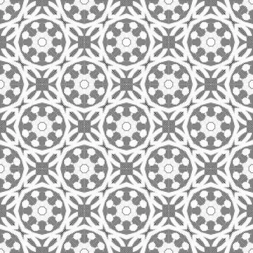 Abstract seamless black and white halftone fashion pillow pattern, grunge  .. Stock Illustration