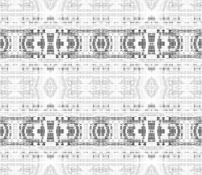 Abstract seamless black and white halftone fashion pillow pattern, grunge  .. Stock Illustration