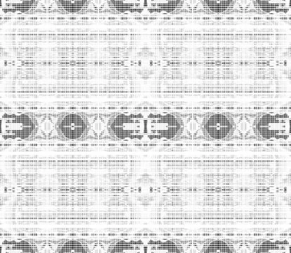 Abstract seamless black and white halftone fashion pillow pattern, grunge  .. Stock Illustration