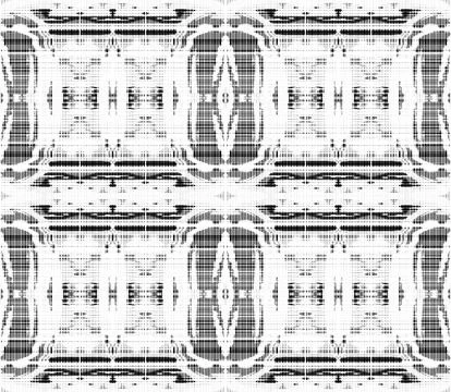 Abstract seamless black and white halftone fashion pillow pattern, grunge  .. Stock Illustration