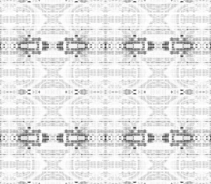 Abstract seamless black and white halftone fashion pillow pattern, grunge  .. Stock Illustration