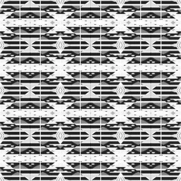 Abstract seamless black and white halftone fashion pillow pattern, grunge  .. Stock Illustration