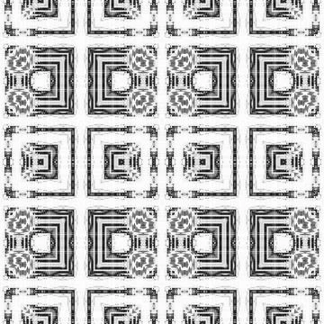 Abstract seamless black and white halftone fashion pillow pattern, grunge  .. Stock Illustration