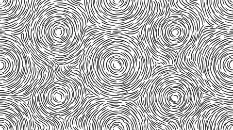 Abstract seamless black and white pattern with swirling concentric circles .. 스톡 일러스트