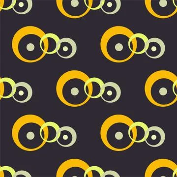 Abstract seamless black background with chains. Seamless dark pattern. Stock Illustration
