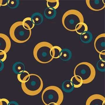 Abstract seamless black background with chains. Seamless dark pattern. Stock Illustration