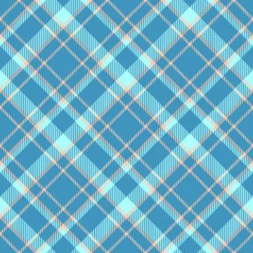 Abstract seamless blue checkered textile pattern Stock Illustration