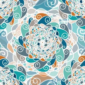 Abstract seamless boho ethnic vector pattern Stock Illustration