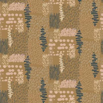 Abstract seamless brown brushed texture repeat pattern. Illustrazione stock