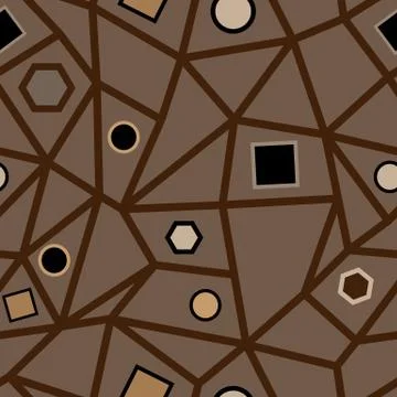 Abstract seamless brown geometric pattern. Illustrazione stock