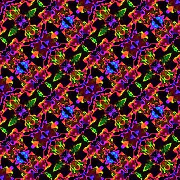 Abstract seamless caleidoscope pattern Illustrazione stock